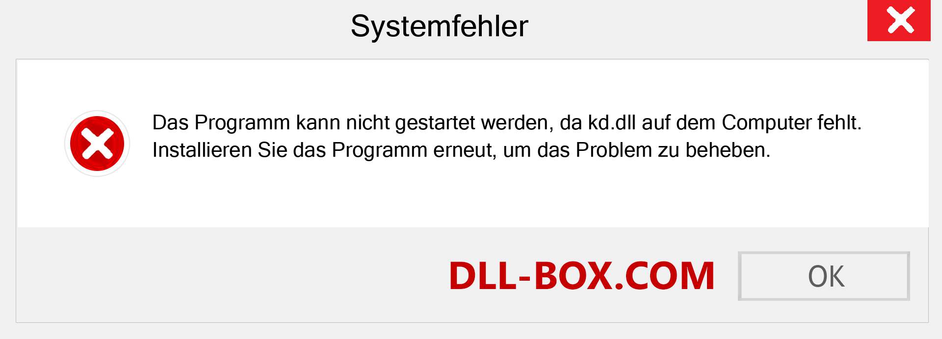 kd.dll-Datei fehlt?. Download für Windows 7, 8, 10 - Fix kd dll Missing Error unter Windows, Fotos, Bildern